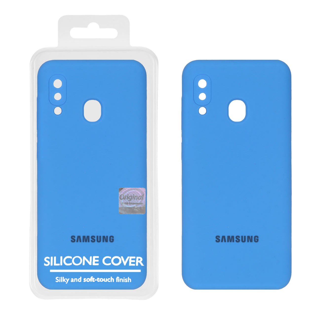 قاب سیلیکونی پاک کنی اورجینال Master Quality مدل Samsung Galaxy A30 / A20 - آبی (پک دار)